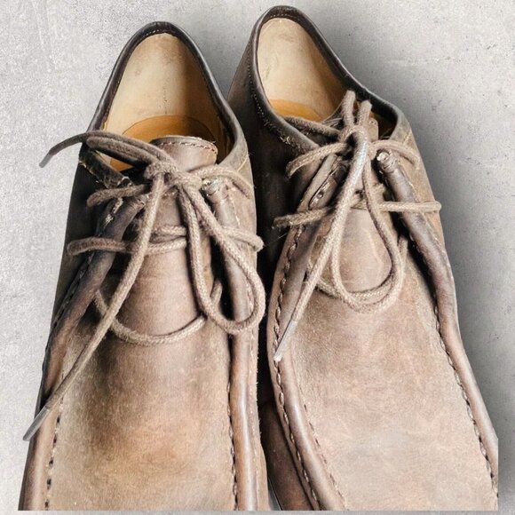 Lauren Ralph Lauren Women’s 10B Brown Denver Oxfords Wedge Heels Shoes Booties - Picture 9 of 11